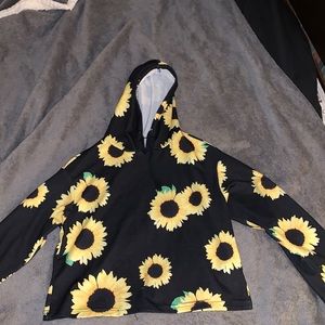 Size: 10, Cropped sunflower hoodie/shirt/sweater